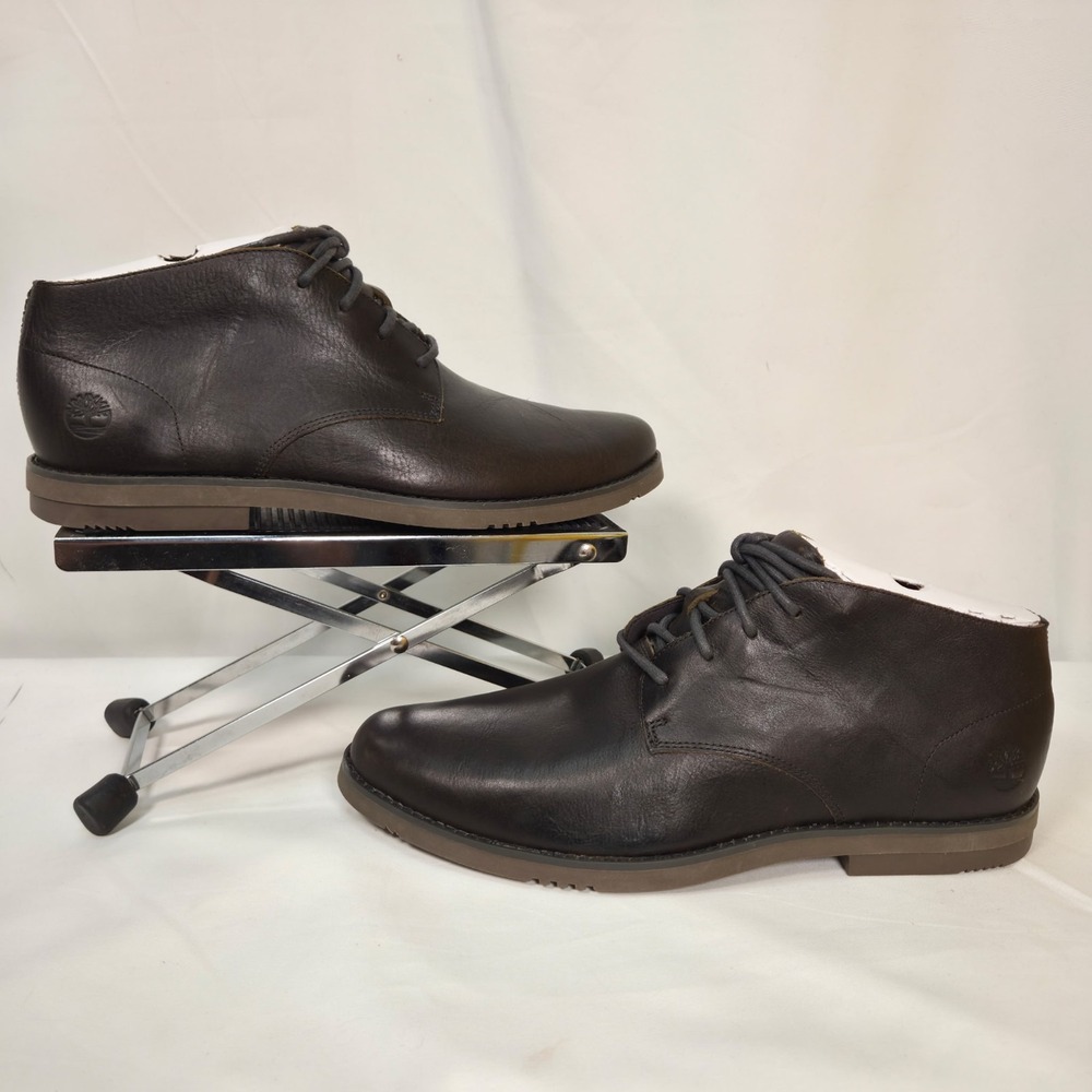 Timberland Yorkdale Brown Leather Lace Up Chukka Boots Men's Size 9 New No Box